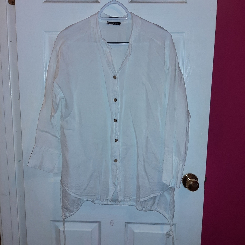 Made in Italy 100% Linen Beach Shirt